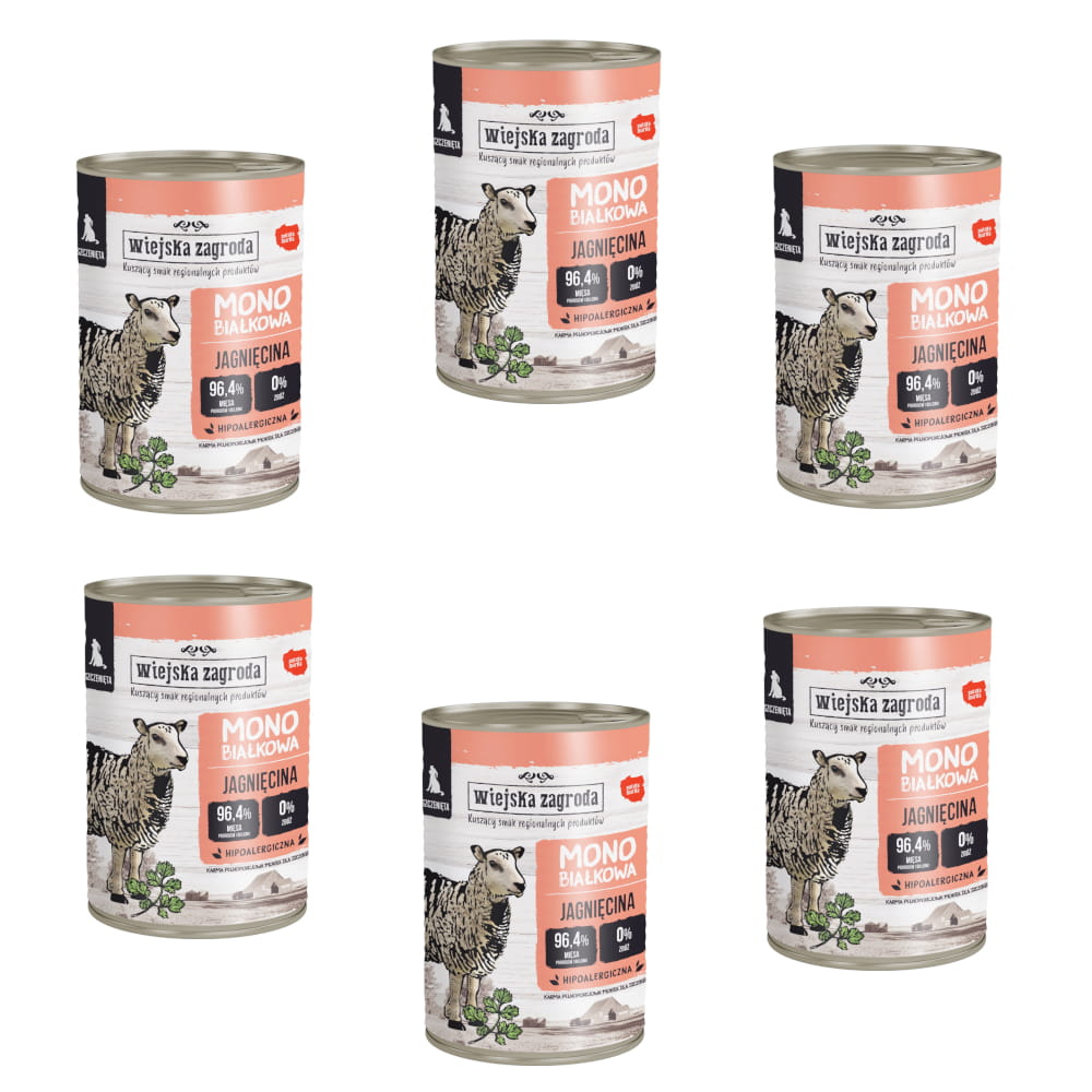 Karma SZCZENIAK MONO Wiejska Zagroda 12x400g MIX